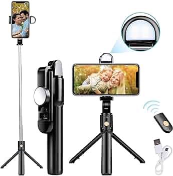 Extendable Flash 3-in-1 Selfie Stick Tripod with Bluetooth Remote